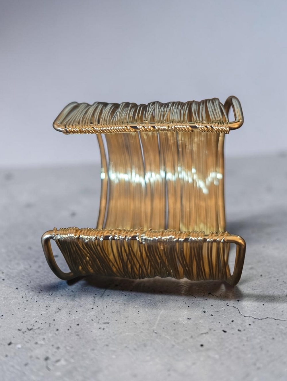 Nwt  Fashion Jewelry Gold-Tone Wrapped Wire Cuff Bracelet - Women Jewelry - Picture 2 of 3